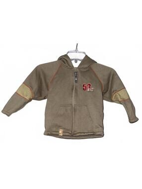 Vintage Plugg Knitwear Boys Brown Zip-Up Hoodie